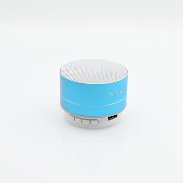 X-nnevat Wireless Speakers - Compact and Stylish Metal Mini Bluetooth Speaker in Blue for On-the-Go Audio Enjoyment