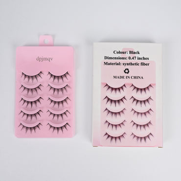 dpjmqv 5 Pairs Little Devil False Eyelashes Dramatic Reusable False Eyelashes for Special Events