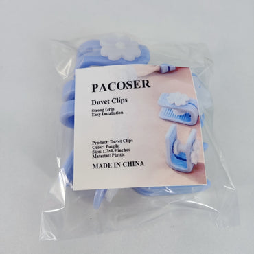 PACOSER Duvet Clips: Durable Plastic Fasteners for Holding Bed Sheets and Linens in Place