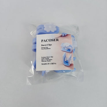 PACOSER Duvet Clips: Durable Plastic Fasteners for Holding Bed Sheets and Linens in Place