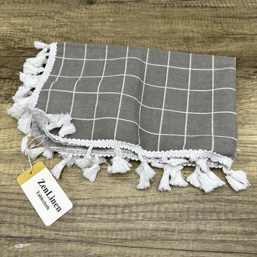 ZenLinen Grey Tablecloth - Waterproof Table Cover for Dining, Kitchen & Outdoor Parties