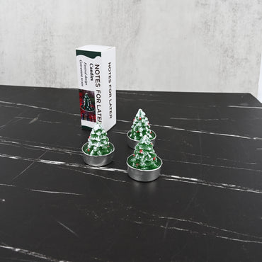 NOTES FOR LATER Christmas Tree Candles Festive Holiday Decorative Candles Green Scented Candles for Christmas Decor & Gift