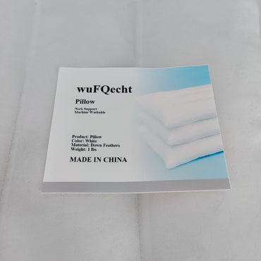 wuFQecht Premium Down Feather Pillows - Luxurious Comfort and Support for a Restful Night's Sleep