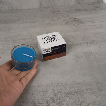 NOTES FOR LATER Beach Walk Scented Candle in Blue Coastal Soy Wax Candle with Ocean Breeze Fragrance
