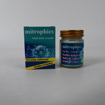 mitrophics Anti Itch Cream Fast Acting Relief Antibacterial Soothes Irritation Moisturizes for Dry Wet and Irritated Skin