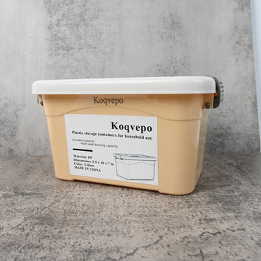 Koqvepo Plastic Storage Containers for Household Use Airtight Stackable for Kitchen Pantry