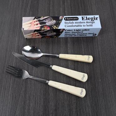 Elegir Flatware Stainless Steel Cutlery Set Forks Knives Spoons Durable Modern Design Dishwasher Safe Comfortable Grip