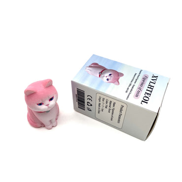 XVLHTEOL Figurines of resin Pink Cat Shaped Resin Figurines Small 5x5x3cm Desktop Decor Animal Statue Craft Gift