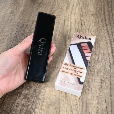 Qxira 10 Color Highly Pigmented Eyeshadow Palette Matte Shimmer Blendable Makeup