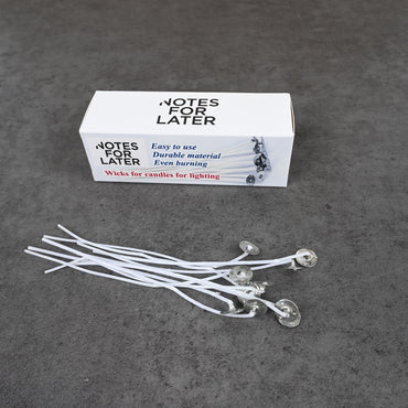 NOTES FOR LATER Premium Candle Wicks for Candle Making High-Quality DIY Candle Wick Set for Clean, Even Burning