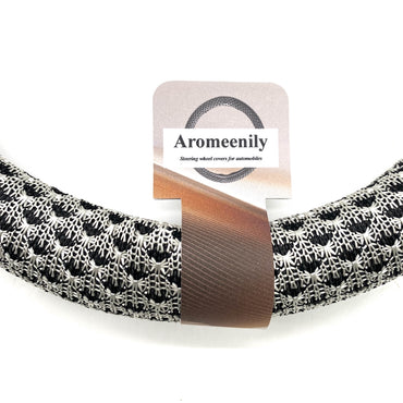 Aromeenily Steering wheel covers for automobiles Ice Silk Viscose Fiber Summer Classic Style 38Cm Diameter Universal Automobile Steering Wheel Covers