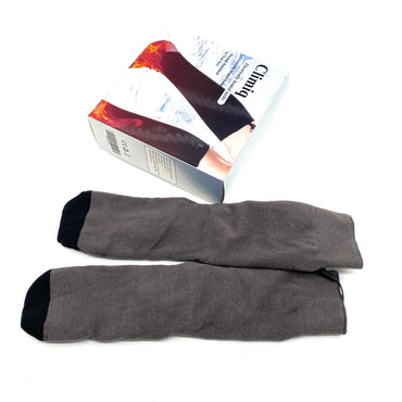 Climiq Electrically heated socks Grey And Black Cotton Unisex 3.7V 45-55℃ 4000Mah Rechargeable Foot Warmer Electrically Heated Socks