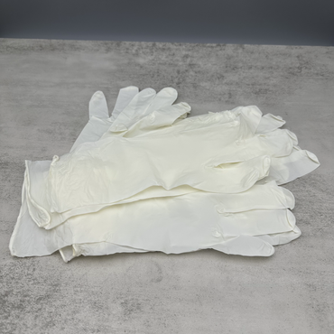 NifengJieyi Disposable Latex Gloves, Powder Free, Medical Grade, Medium Size (Box of 100)