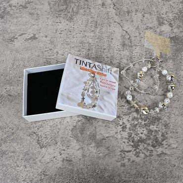 TINTAShift Crystal Bead Phone Charm Bracelet Elegant Metal Keychain Accessory for Phones & Keys