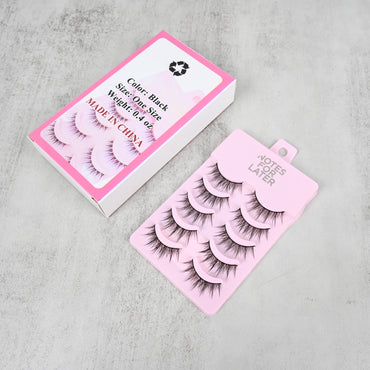 NOTES FOR LATER Daily & Cosplay Make-up Lashes 5 Pairs Small Devil False Eyelashes with Single Fish Line Stem