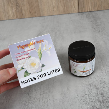 NOTES FOR LATER Natural Vegetable Wax Dry Flower Scented Candle Classic Medium Coffee & White Tea Ginger Flower Aroma