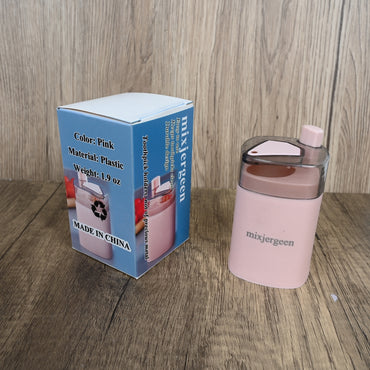 mixjergeen Press‑Top Toothpick Holder Hygienic Pink Toothpick Dispenser, Easy‑Access Design for Kitchen & Dining Table