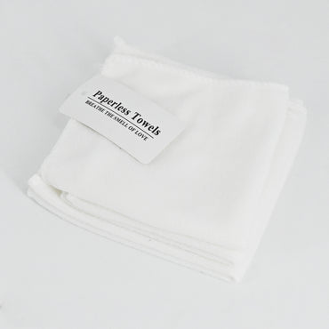 Paperless Towels Cotton White Washcloth Absorbent Face Towels