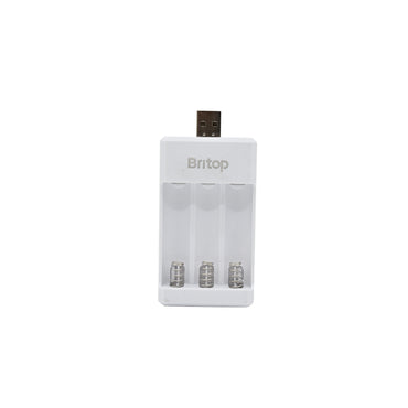 Britop 3 Slots USB Fast Charging AAA Battery Charger