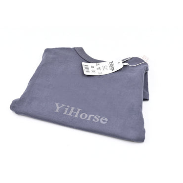 YiHorse Slim-Fit Short-Sleeve Crewneck Pocket T-Shirt Gray