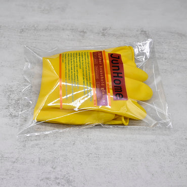 JunHome Rubber Household Gloves Cleaning Gloves in Yellow