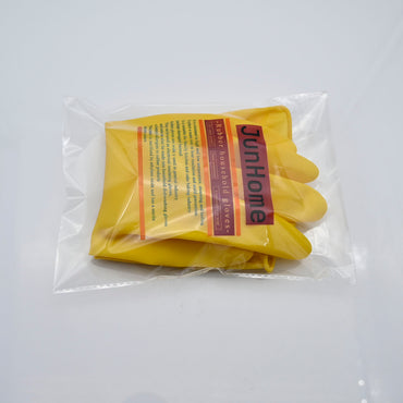 JunHome Rubber Household Gloves Cleaning Gloves in Yellow