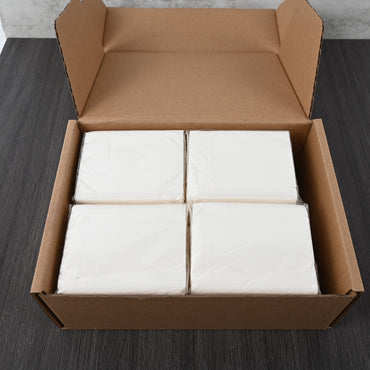 WindStop Disposable Paper Napkins White Bulk Pack Square Shape Easy Dispense