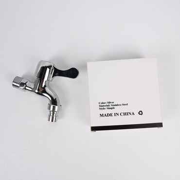 Eorpetk Stainless Steel Tap Water Faucets Universal Hot/Cold Quick-Open Washing Machine Tap Water Faucets