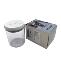 VAMTRIX Kitchen containers White & Transparent PET Round 10X12.3Cm Food Storage Airtight Kitchen Containers