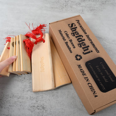 Shgfdghj Percussion Instruments Bamboo Clapper Traditional Chinese Crisp