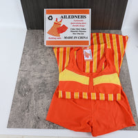 AILEDNEHS Bathing Suits Swimwear Red and Yellow Vibrant Summer Beach Days Stylish Comfortable
