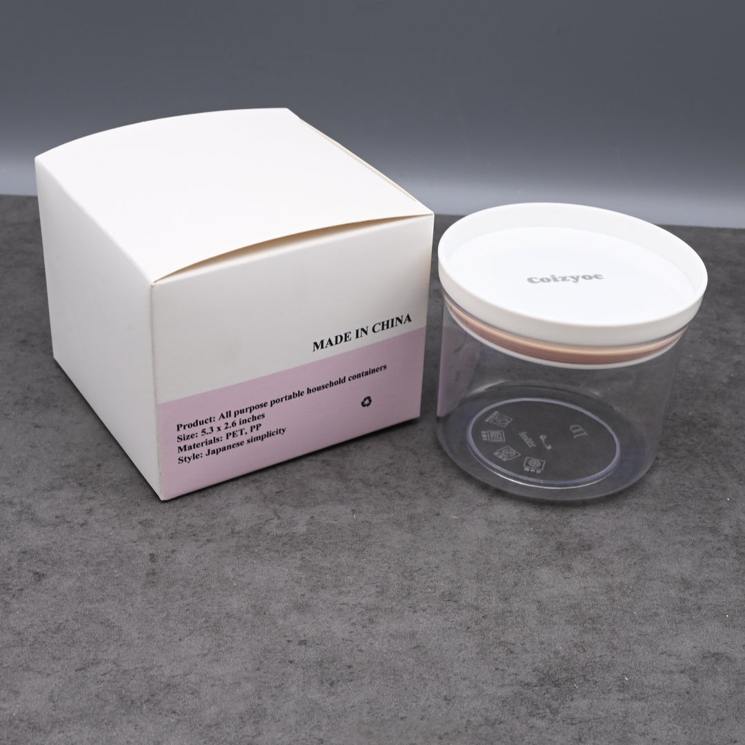 Coizyoe All Purpose Portable Household Containers - 250ml Pink Storage Solution for Home Organization