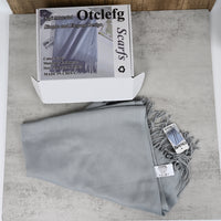 Otclefg Gray Cashmere Scarf Simple Elegant Large Cashmere Scarfs Warm Luxurious Scarfs for Women and Men