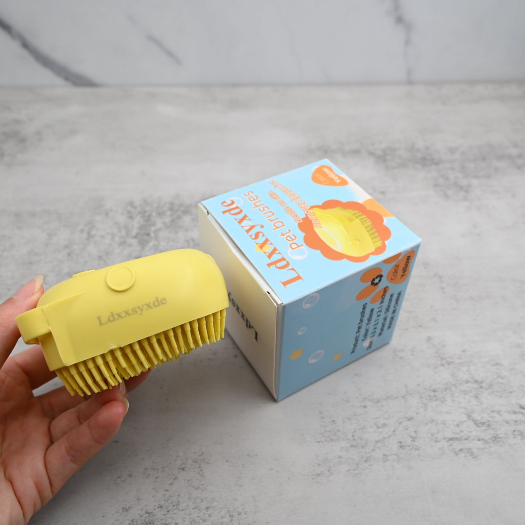 Ldxxsyxde Premium Silicone Pet Grooming Brush - Handheld Bathing & Massage Pet Brushes for Dogs and Cats