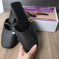Pedesclara Women's Black Upgraded Footwear Modern Leather Shoes for Versatile Everyday Wear
