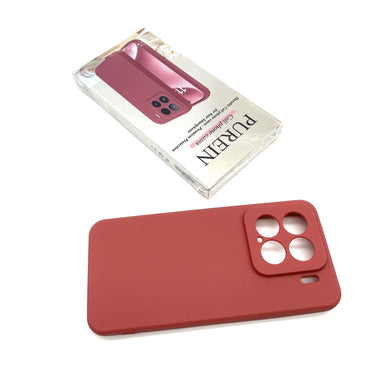 PUREIN Cell phone cases Red TPU Full Coverage Minimalist Solid Color Protective Case For Xiaomi 15 Cell Phone Cases