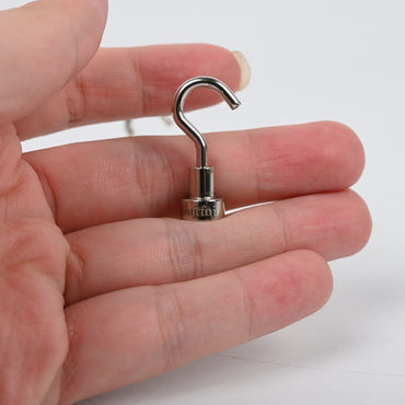 ujrfnj 2-Pack Magnetic Metal Hooks Heavy Duty Magnetic Hooks with Strong Adhesion