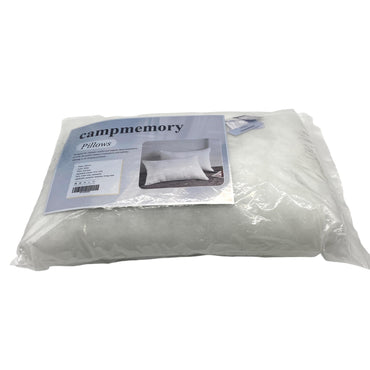 campmemory Pillows White Polyester Filled Pillow 91-95% Minimalist Solid