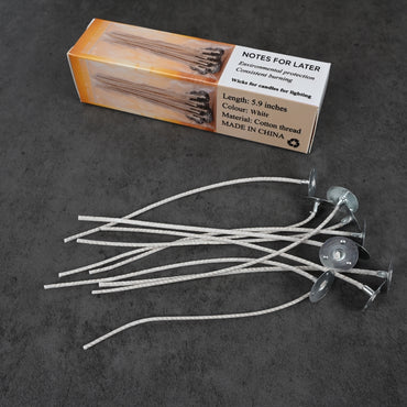NOTES FOR LATER Eco-Friendly HTP-52 Candle Wicks for Lighting - High-Performance Cotton Wicks for Clean
