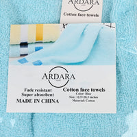ARDARA HOME Premium Cotton Face Towels Ultra Soft Extra Absorbent Quick Dry Facial Washcloths for Daily Skincare