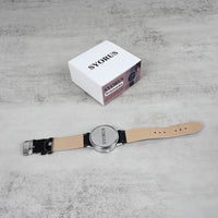 SYORUS Men's Minimalist Black Dial Wristwatches Sleek Lightweight Watch with Black Band for Casual & Formal Wear