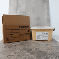 Koqvepo Plastic Storage Containers for Household Use Airtight Stackable for Kitchen Pantry
