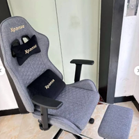Xpanse Gaming Chair, Breathable Office Chair Made of High-Quality Fabric, As Soft as Fur, Ergonomic PC Chair, Adjustable and Rotating Desk Chair with Footrest.