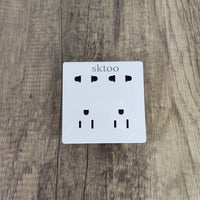 sktoo White Standard Electrical Wall Receptacle Outlet - 10A 110V with Surge Protection, Easy