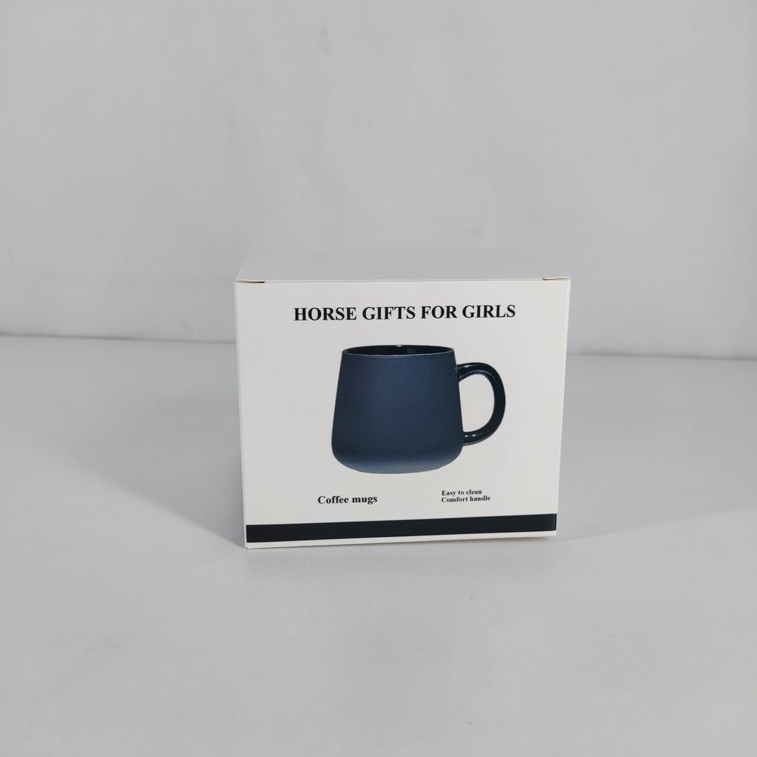 HORSE GIFTS FOR GIRLS Elevate Your Beverage Experience with Our Black Ceramic Mug with Lid Featuring Stylish Design and Functional Accessories
