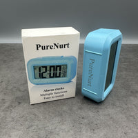 PureNurt Digital Alarm Clocks Modern Electronic Time Display With LED Screen Battery Powered Bedside Clock