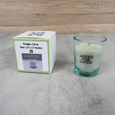 NOTES FOR LATER Natural Soy Wax Perfumed Candle Long-Lasting Burn for Relaxation & Stress Relief