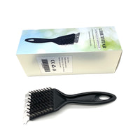 LIHETHTAR Cleaning brushes for barbecue grills Black Bristle 21cm Long Handled Barbecue Grill Cleaning Brushes With Scraper