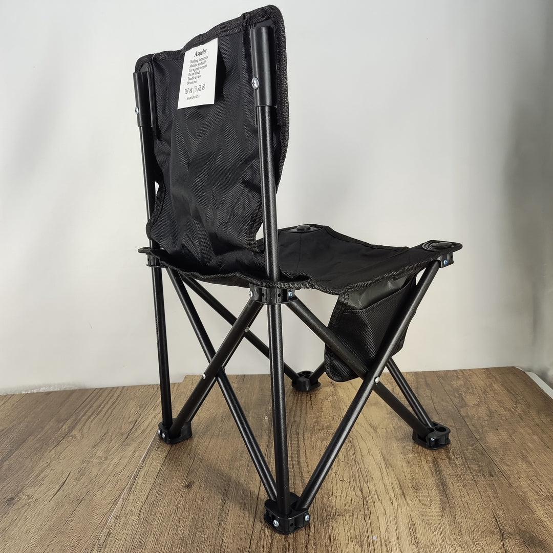 Aspelev Portable Outdoor Folding Chair - Medium Black