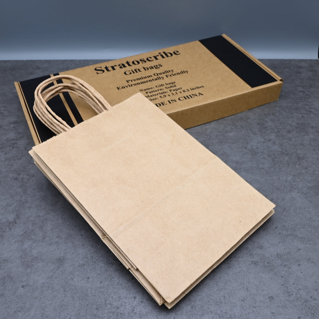 Stratoscribe Gift Bags Premium Quality Paper Present Bags Bulk Pack Elegant Design for Birthday Wedding Party Holiday Christmas Gift Giving All Occasions